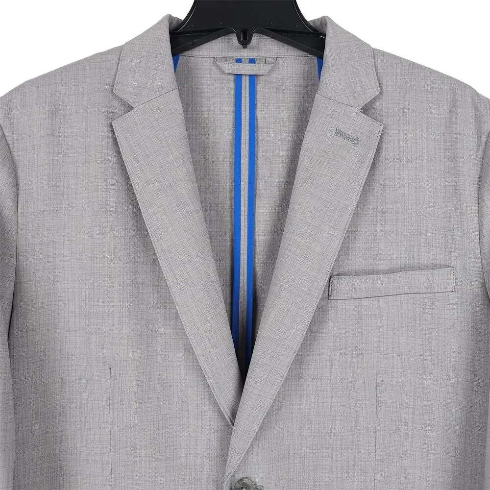 Alfani Mens Slim Fit Blazer Sz Large Light Grey Lightweight Stretch *Defect*